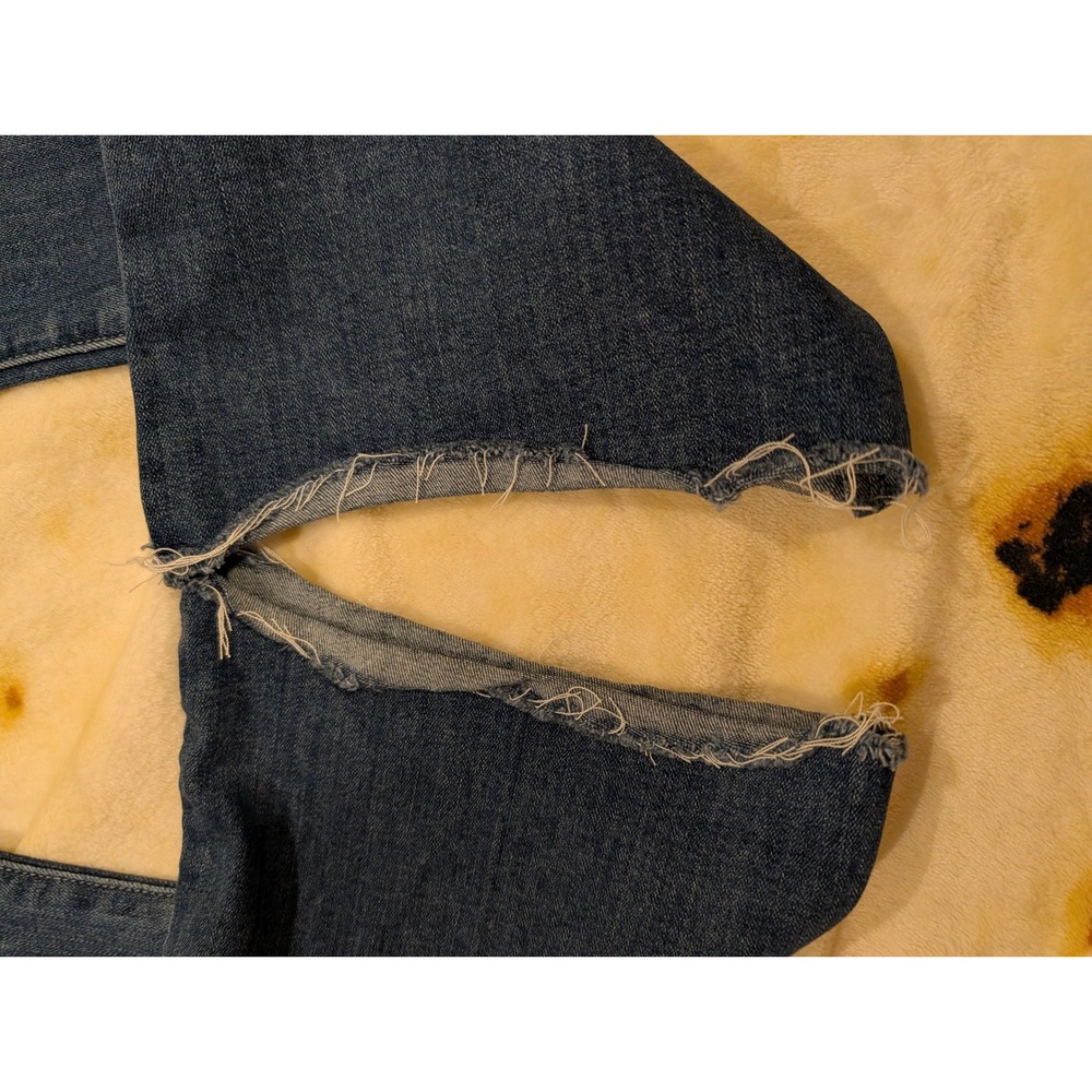 PAIGE Rory Crop Flare Jeans Medium Wash Raw Hem Size 27 - Picture 12 of 14
